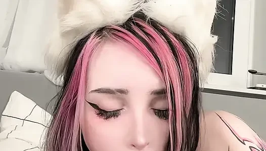POV Vertical: Huge Cock Grinds Skinny 19yo Slut's Shaved Pussy, Small Tits & Ass – Footjob, Handjob, Blowjob & Cum in Mouth