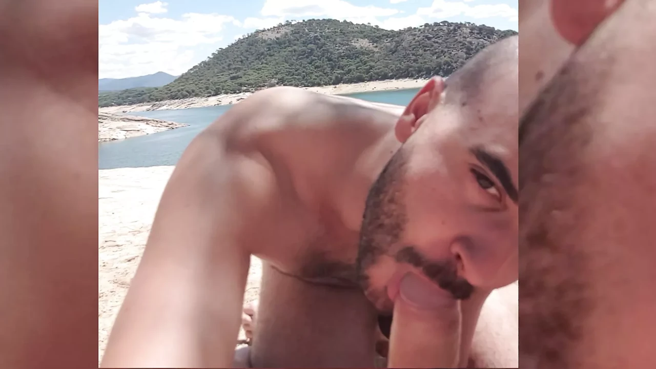 Sucking dick in a beach
