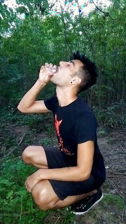 Eating Own Cum From Glass