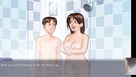Milf Step-Mom Debbie All Shower lewd Scenes! summer time saga new update