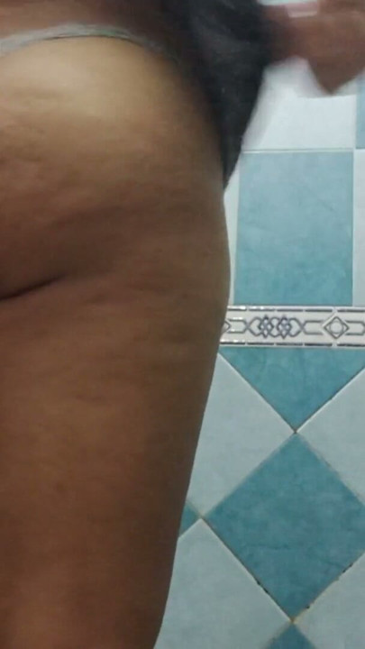 Chubby wife in the bathroom | Clip 1