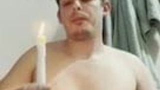 Slave playing with candle wax