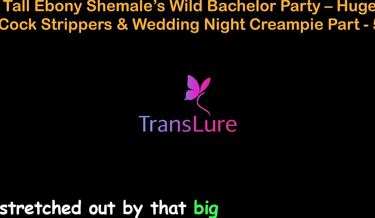 Historia de sexo en audio inglés - fiesta salvaje de despedida de soltera de la travesti de ébano alta - strippers de polla enorme y preñada en la noche de bodas - 5