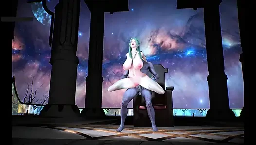 Digital Goddess Glow: besar bangkit- hentai animasi 3D