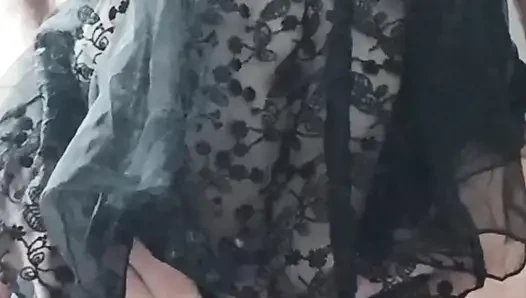 Precum Explosion Inside the Pantyhose