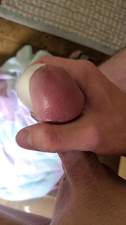 Very hot pulsating cock cums hard
