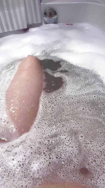 I enjoy soaking my sexy legs in the bathtub