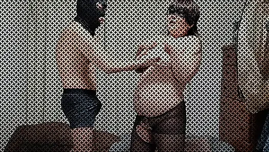 Tombul devasa olgun evli kadın sadece çorap giyiyor ve derin öpüşüyor, ona dokunduktan sonra ve