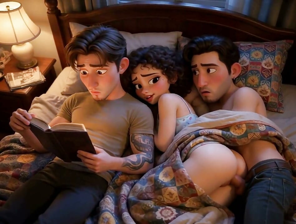 My Cuckold Loves Reading at Night and Neglects to Give Me Any. so My Boyfriend Comes Over to Sleep with Me (ai Generated)