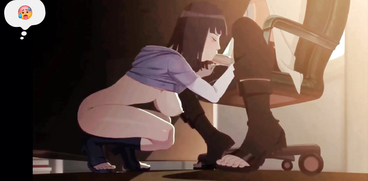 Cute 2D Babe Sucking The Bosses Cock Under His Desk