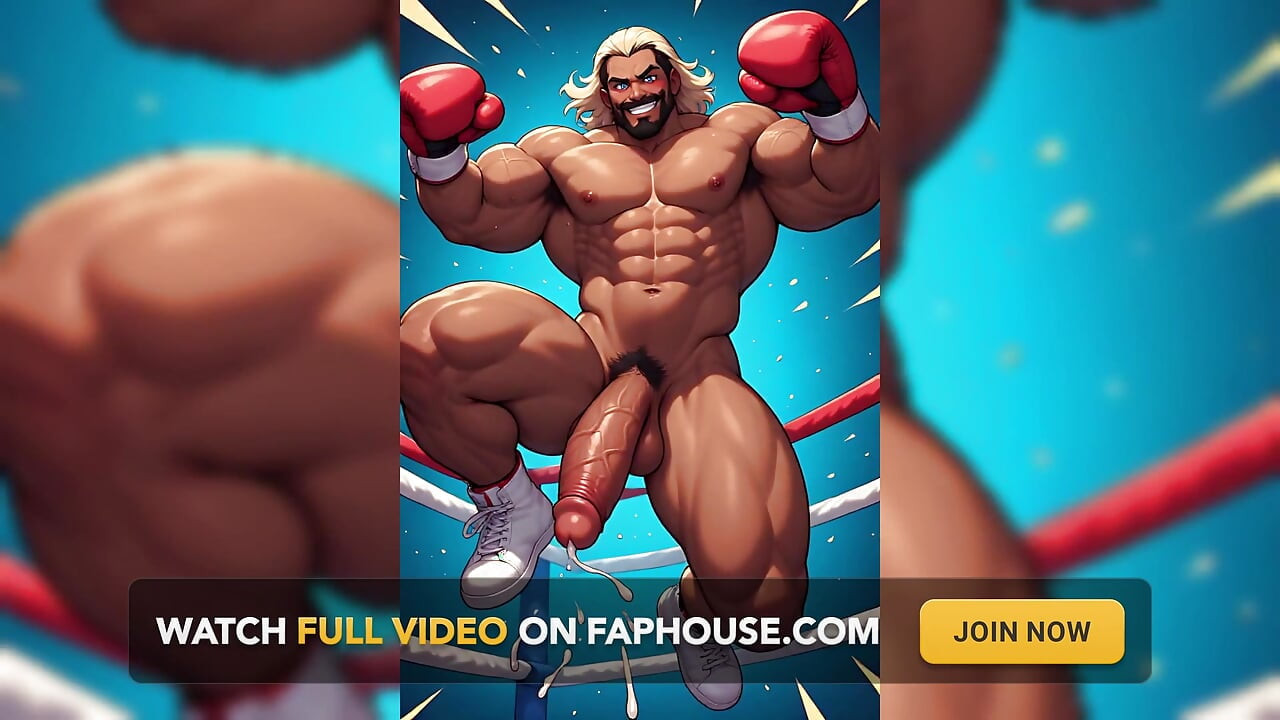 Nude Men Boxing Art