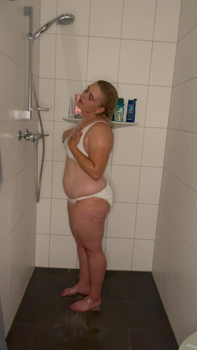 Thrilling moment from "shower binkini masturbation hot water jet wet tremble twitch moaning orgasm i'm cumming"