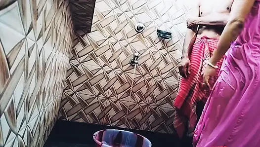 I spied on my Hot Bhabi in the shower and unexpectedly got sex