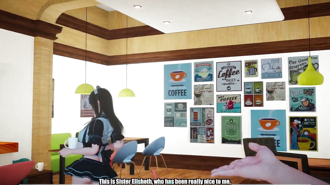 Customer in a Maid Cafe : 3D Porn