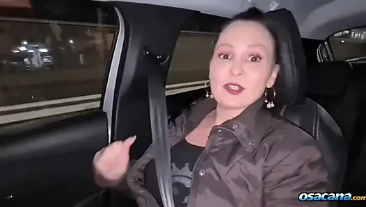 Busty hottie visits swinger house to suck several strangers' dicks