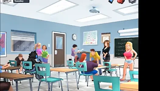 I fuck my girlfriend in the school locker . I fuck my art teacher in her office . I fuck my dance teacher in school at night .