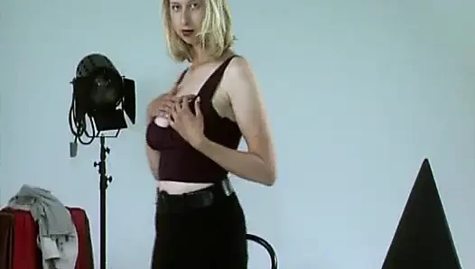 This German Blondie Likes to Show Her Perfect Tits on Casting