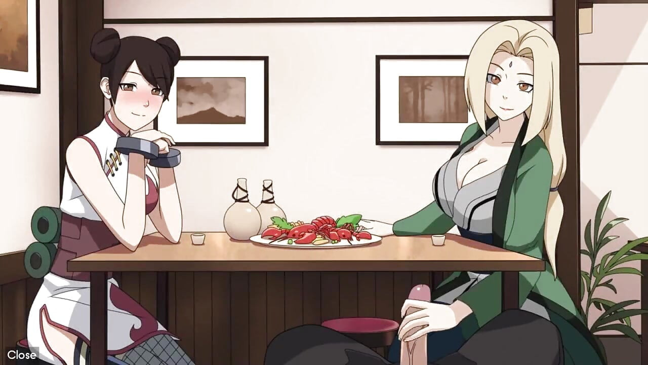 Naruto - entrenadora Kunoichi - parte 19 - paja tsunade debajo de la mesa por Loveskysanx
