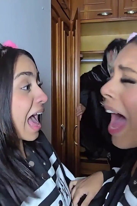 Playful Kisses Between Schoolgirls