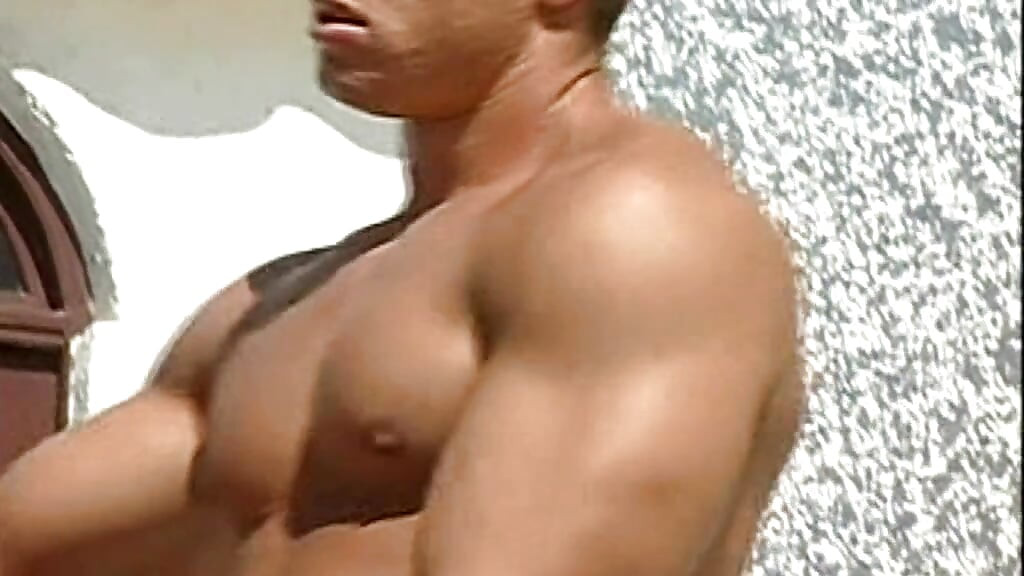 Young Hung Muscle Lovers Fuck Anal with Plug Play Outdoors