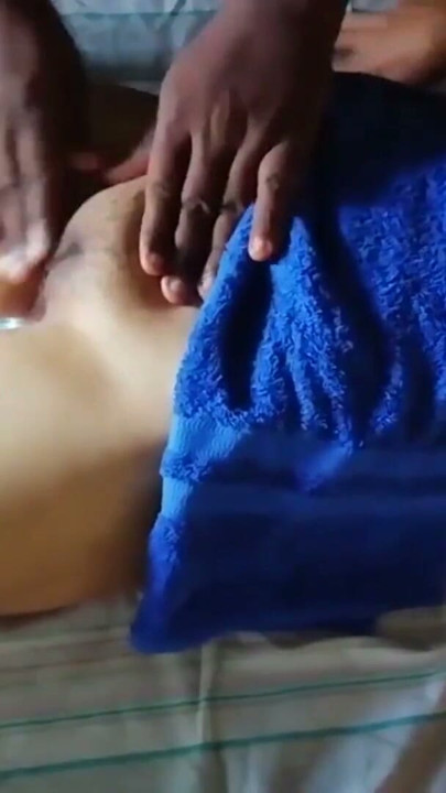Srilankan Black Boy got a during a Massage from a Beautiful Masseuse | Clip 1