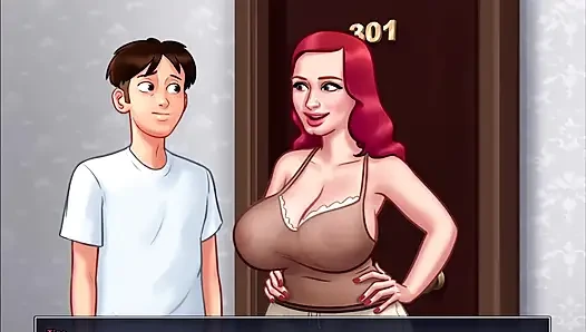 Summertime Saga - Johannes fucked Odette, Johannes fucked Maria, Eva had her baby