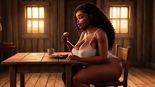 Sensual Natural Intimate Daily Routine Of A Gorgeous Curvy Black Peasant Woman Peaceful Rural Countryside Life