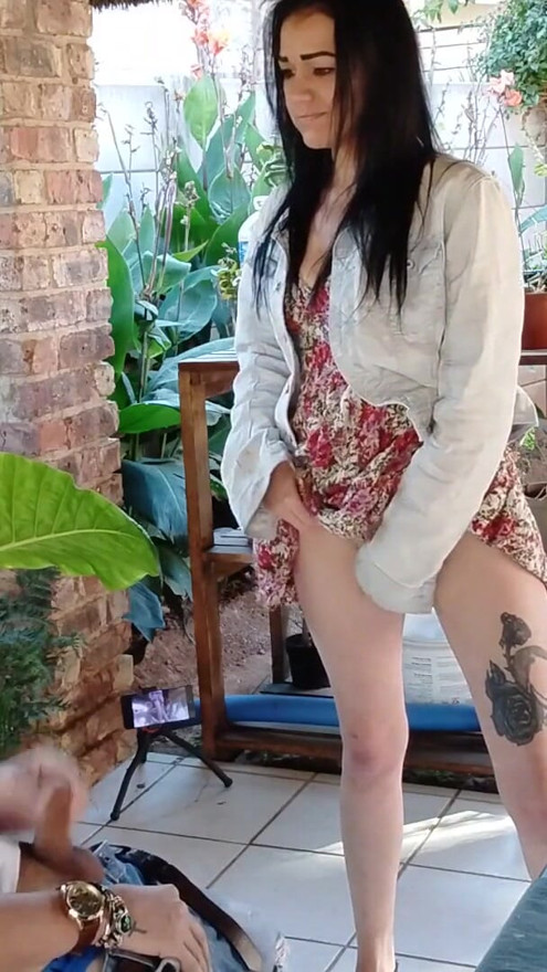 Outdoorbsex on the patio with my friends wife | Clip 1