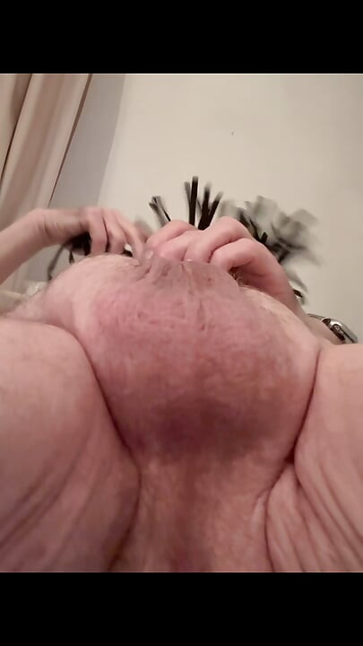 In bed with pump pussy toy and electronic ass plug horny pig