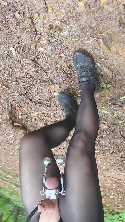 pantyhose peehole public