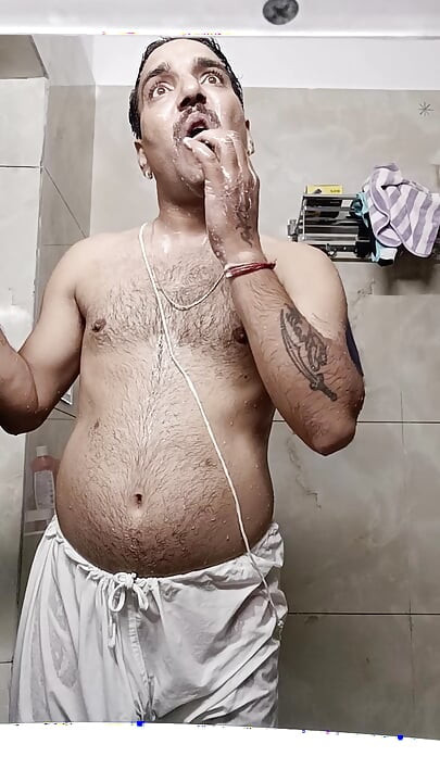indian desi man enjoy sex and shower with police uncle