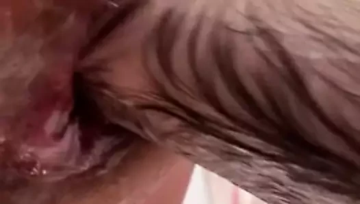 My pussy fisted on a chair in the kitchen