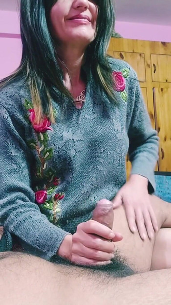 Thrilling moment from "Super Hot Mummy Beauty With Perfect Hands"