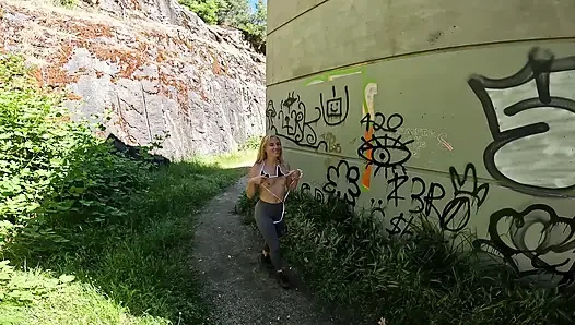 We Got Caught Fucking at a Waterfall with Facial & Cumwalk