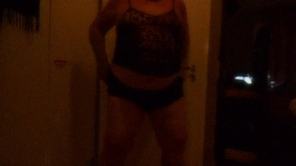 CHETTO FRIDAY NITE  R 'n' R . SHORTS, A TOP  'ND BIG BELLY