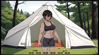 Tomboy-seks in hentai-bos spel ep.3 buitenshuis creampie mijn vriendin op het strand