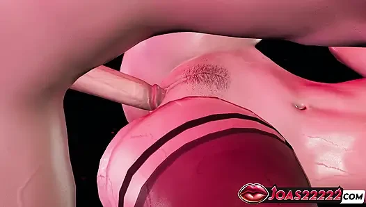 Sexy riri 3D-Animation mit dicken titten: Löffeln, fick in nahaufnahme, harter missionarsstellung und creampie mit großem schwanz reiten