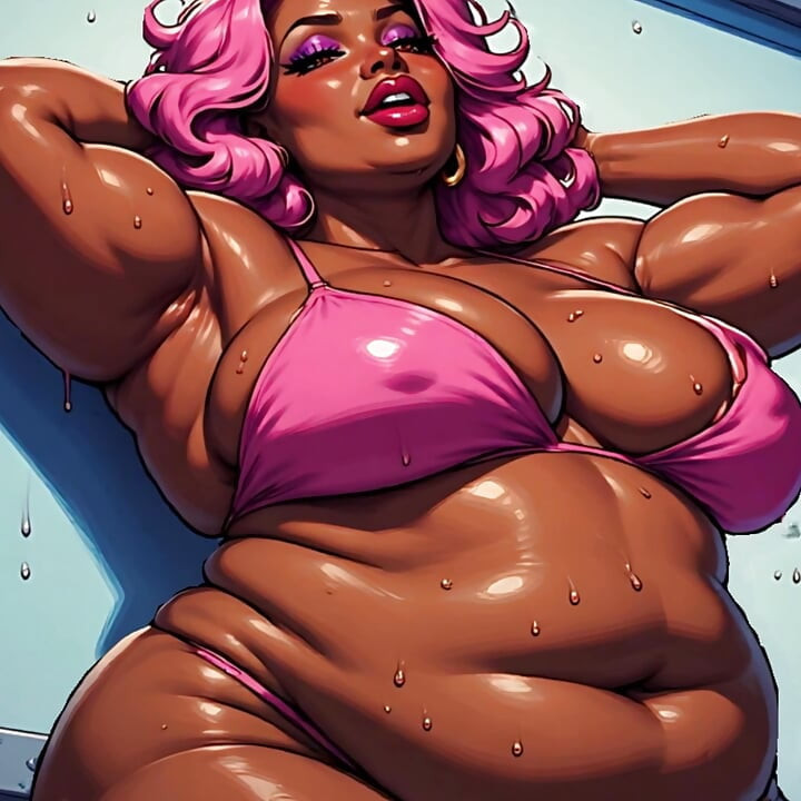 BBW tjocka svarta kvinnor 3D