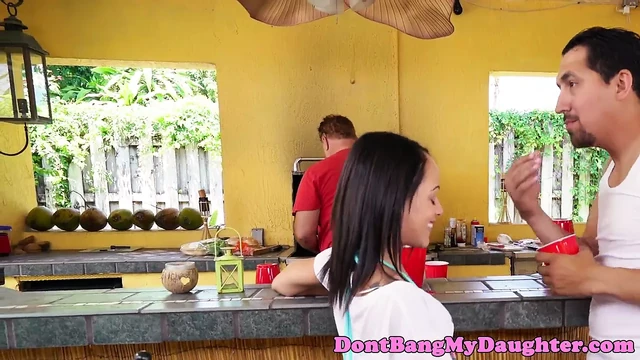 Petite tattooed teen ass fucked by older guy