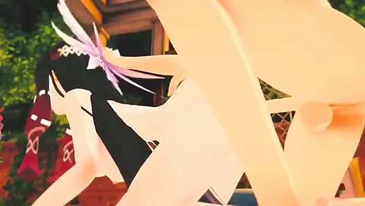 Genshin impact - adegan seks hardcore columbina sama aether - animasi hentai 3d