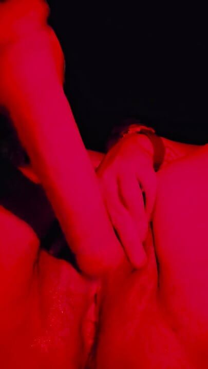 Chubby latina playing with pussy in her car