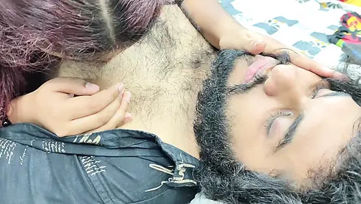 Girl kissing boy and seduce boy with hot romance