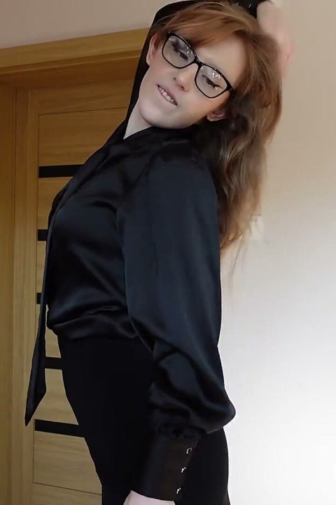 Secretary Does a Striptease in Front of You