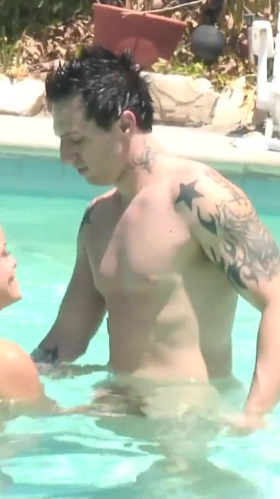 Unforgettable moment from "Young housewife gets horny while lying by the pool"