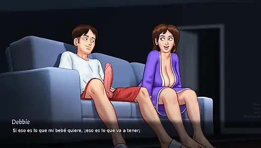 Mommy helps her stepson finish several times - summertime saga