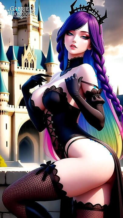 Hentai Gotische Mädchen Mit Gefärbten Haaren Zeigen Ihre Großen Titten 2