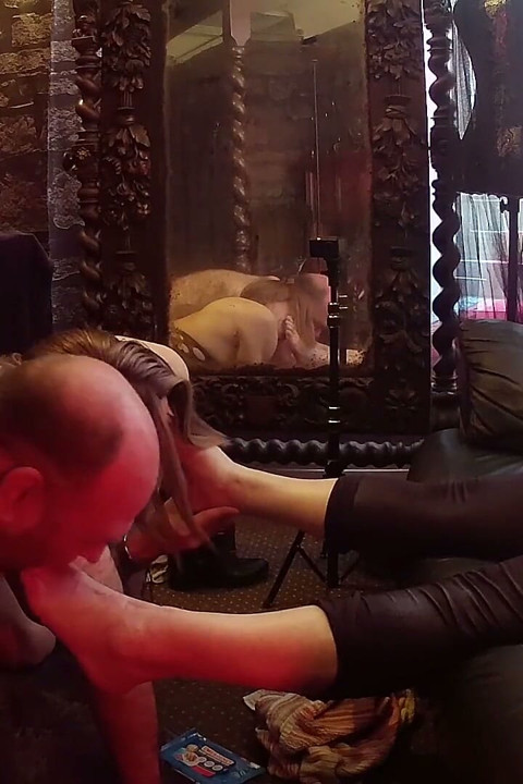 Domina Has Allegro and Booboo to Do Some Foot Worship.