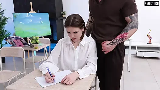 I'll Fuck Your Deep Throat and Cum in Your Mouth, Young Student Slut. Big Dick in a Tight Pussy.