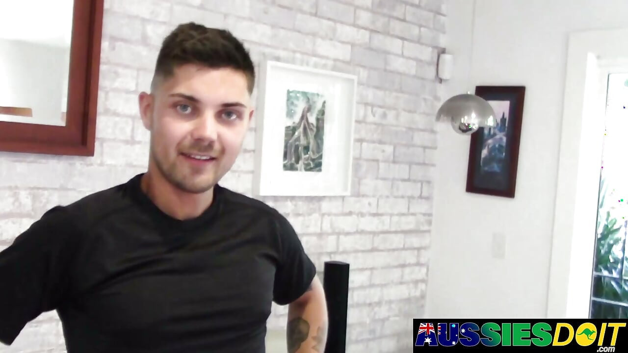 Adorable Aussie Jock Billy Ocean Unveils His Cock While Tugging It Hard