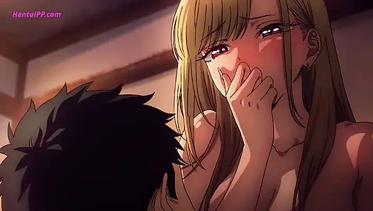 Gojo berjabat tangan saat dia menjahit. Mereka berguncang lebih banyak ketika Marin menungganginya (tanpa sensor)